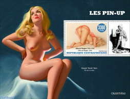 Central Africa 2022 Pin Up Nude Art, Mint NH, Art - Nude Paintings - Paintings - Centrafricaine (République)