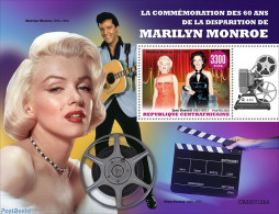 Central Africa 2022 60th Memorial Anniversary Of Marilyn Monroe, Mint NH, Performance Art - Elvis Presley - Marilyn Mo.. - Elvis Presley