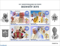 Central Africa 2022 95th Anniversary Of Pope Benedict XVI, Mint NH, Religion - Pope - Religion - Päpste