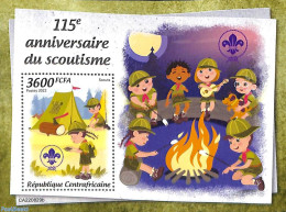 Central Africa 2022 115 Years Scouting S/s, Mint NH, Sport - Scouting - Centrafricaine (République)