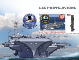 Central Africa 2022 Aircraft Carriers, Mint NH, Transport - Aircraft & Aviation - Ships And Boats - Flugzeuge