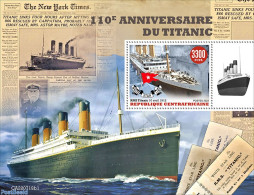 Central Africa 2022 110th Anniversary Of Titanic, Mint NH, Transport - Ships And Boats - Titanic - Ships