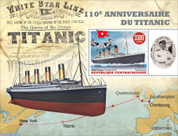 Central Africa 2022 110th Anniversary Of Titanic, Mint NH, Transport - Ships And Boats - Titanic - Schiffe