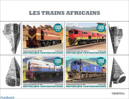 Central Africa 2022 African Trains, Mint NH, Transport - Railways - Trains