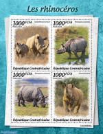 Central Africa 2022 Rhinos, Mint NH, Nature - Rhinoceros - República Centroafricana