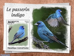 Central Africa 2022 Indigo Bunting, Mint NH, Nature - Birds - República Centroafricana