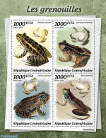 Central Africa 2022 Frogs, Mint NH, Nature - Frogs & Toads - Centrafricaine (République)