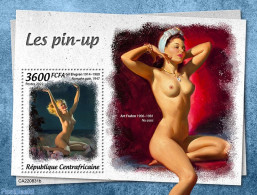 Central Africa 2022 Pin Up Nude Art, Mint NH, Art - Nude Paintings - Central African Republic