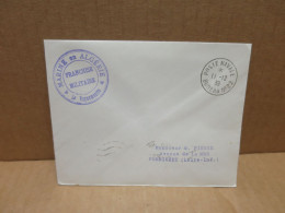 ALGER Poste Navale Bureau N°22 1939 Enveloppe Cachet Marine En Algérie Franchise Militaire - Posta Marittima