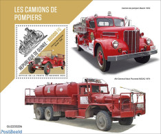 Guinea, Republic 2022 Fire Engines, Mint NH, Transport - Automobiles - Fire Fighters & Prevention - Autos