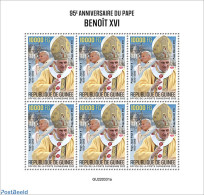 Guinea, Republic 2022 95th Anniversary Of Pope Benedict XVI, Mint NH, Religion - Pope - Pausen