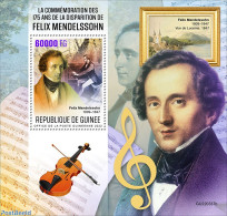 Guinea, Republic 2022 175th Memorial Anniversary Of Felix Mendelssohn, Mint NH, Performance Art - Music - Musical Inst.. - Muziek