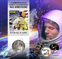 Guinea, Republic 2022 10th Memorial Anniversary Of Neil Armstrong , Mint NH, History - Transport - Flags - Space Explo.. - Autres & Non Classés