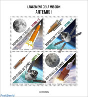 Guinea, Republic 2022 Artemis I, Mint NH, Transport - Space Exploration - Autres & Non Classés