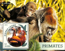 Sierra Leone 2016 Primates, Mint NH, Nature - Monkeys - Autres & Non Classés