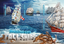Sierra Leone 2016 Tall Ships , Mint NH, History - Transport - Flags - Ships And Boats - Schiffe