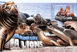 Sierra Leone 2016 Sea Lions, Mint NH, Nature - Sea Mammals - Autres & Non Classés