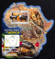 Sierra Leone 2016 National Park Zimbabwe, Mint NH, Nature - Animals (others & Mixed) - Owls - Snakes - Turtles - Autres & Non Classés