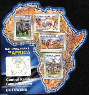 Sierra Leone 2016 National Park Botswana, Mint NH, Nature - Animals (others & Mixed) - Cat Family - Giraffe - Andere & Zonder Classificatie