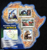 Sierra Leone 2016 National Park Sierra Leone, Mint NH, Nature - Animals (others & Mixed) - Birds - Monkeys - Andere & Zonder Classificatie