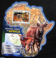 Sierra Leone 2016 National Park Sierra Leone, Mint NH, Nature - Animals (others & Mixed) - Monkeys - Autres & Non Classés