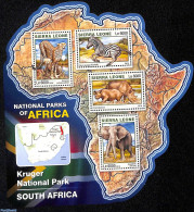 Sierra Leone 2016 National Park South Africa, Mint NH, Nature - Cat Family - Elephants - Rhinoceros - Zebra - Sonstige & Ohne Zuordnung