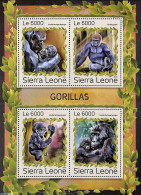 Sierra Leone 2016 Gorillas, Mint NH, Nature - Monkeys - Autres & Non Classés