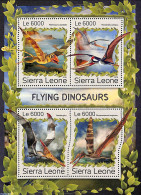 Sierra Leone 2016 Flying Dinosaurs, Mint NH, Nature - Prehistoric Animals - Prehistorisch