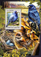 Sierra Leone 2016 Indigo Birds, Mint NH, Nature - Birds - Autres & Non Classés