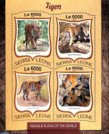 Sierra Leone 2016 Tigers, Mint NH, Nature - Cat Family - Otros & Sin Clasificación