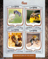 Sierra Leone 2016 Bees, Mint NH, Nature - Bees - Flowers & Plants - Autres & Non Classés