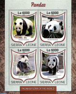 Sierra Leone 2016 Pandas, Mint NH, Nature - Pandas - Otros & Sin Clasificación