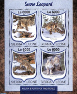 Sierra Leone 2016 Snow Leopards, Mint NH, Nature - Cat Family - Other & Unclassified