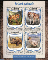 Sierra Leone 2016 Extinct Animals, Mint NH, Nature - Animals (others & Mixed) - Birds - Prehistoric Animals - Rhinoceros - Prehistorics