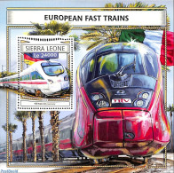 Sierra Leone 2016 European Fast Trains, Mint NH, History - Nature - Transport - Flags - Trees & Forests - Railways - Rotary, Lions Club