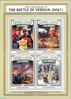 Sierra Leone 2016 100th Anniversary Of The Battle Of Verdun, Mint NH, History - Various - Militarism - Weapons - World.. - Militares