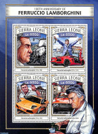 Sierra Leone 2016 100th Anniversary Of Ferruccio Lamborghini, Mint NH, Transport - Automobiles - Voitures