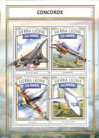 Sierra Leone 2016 Concorde, Mint NH, Transport - Concorde - Aircraft & Aviation - Concorde