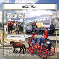 Sierra Leone 2016 500 Years Of Royal Mail, Mint NH, Nature - Transport - Horses - Post - Railways - Post