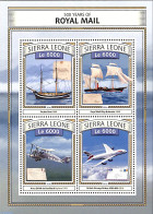 Sierra Leone 2016 500 Years Of Royal Mail, Mint NH, Transport - Post - Aircraft & Aviation - Ships And Boats - Poste