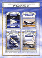 Sierra Leone 2016 Dream Chaser, Mint NH, Transport - Aircraft & Aviation - Space Exploration - Vliegtuigen