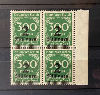 Deutsches Reich - 1922 - Michel Nr. 310 A Viererblock Aufdruck Verschoben - Postfrisch - Unused Stamps