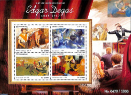 Sierra Leone 2015 Edgar Degas, Mint NH, Nature - Horses - Art - Edgar Degas - Paintings - Otros & Sin Clasificación