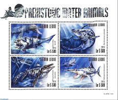 Sierra Leone 2015 Prehistoric Water Animals, Mint NH, Nature - Fish - Prehistoric Animals - Sharks - Poissons