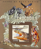 Sierra Leone 2015 Crocodiles, Mint NH, Nature - Birds Of Prey - Cat Family - Crocodiles - Monkeys - Prehistoric Animals - Préhistoriques