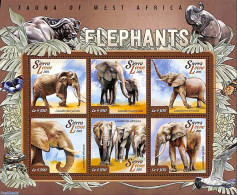 Sierra Leone 2015 Elephants, Mint NH, Nature - Animals (others & Mixed) - Birds - Butterflies - Elephants - Snakes - Autres & Non Classés