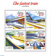 Sierra Leone 2015 The Fastest Train In The World, Mint NH, Transport - Railways - Trains