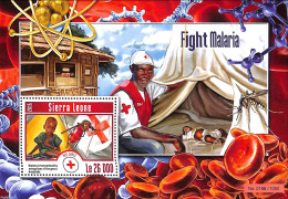 Sierra Leone 2015 Fight Malaria, Mint NH, Health - Nature - Red Cross - Insects - Red Cross