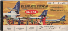 Sabena - Billet De Passage - Passenger Ticket - Europe