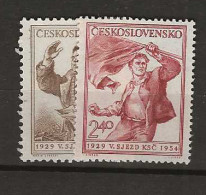 1954 MNH Tschechoslowakei, Mi 846-47 Postfris** - Ungebraucht